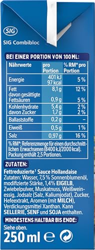 THOMY Les Sauces Hollandaise für Gemüse 250ml - Combiblock, 1er Pack (1 x 250ml)