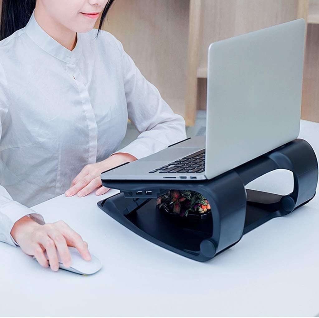 Folding Computer Desk Laptop Stand Ventilated Portable Ergonomic Notebook Riser for Desk Aluminum Adjustable Laptop Stand Computer Stand to Keep The Desk Tidy and Orderly image 5