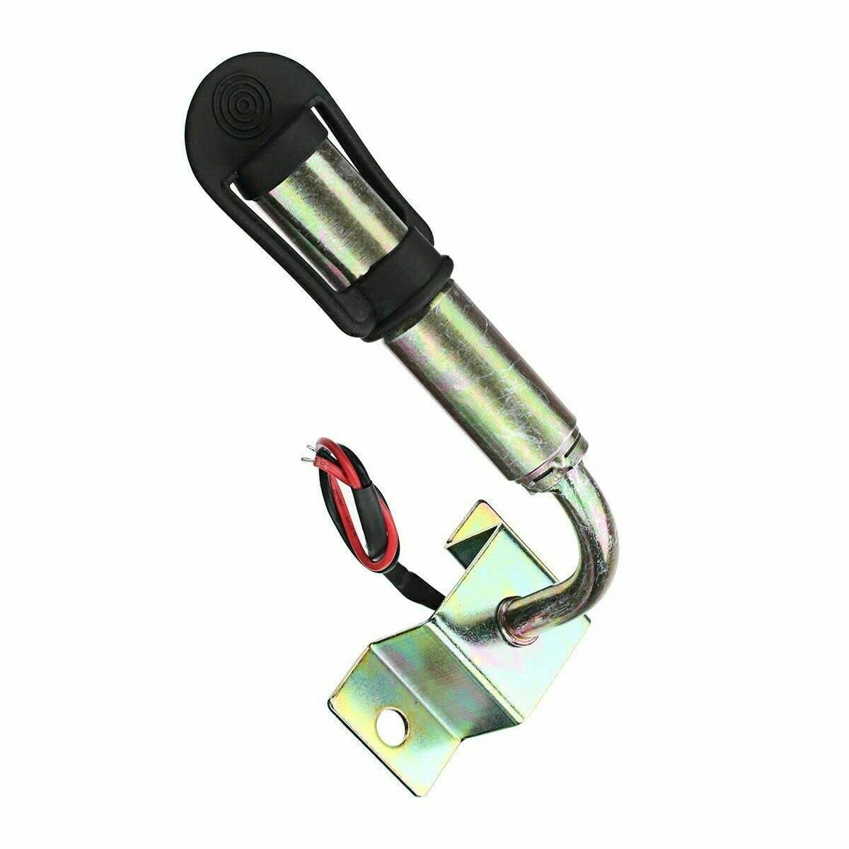 J/J Gyrophare LED Orange 12V 24V E9 R65 + Support Tige DIN Latéral L-Forme en Acier Inox Balise d'Avertissement 3 Modes Éclairage Rotation et Flash pour Tracteur Camion Agricole