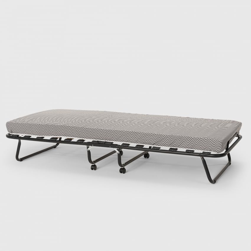 Produce Shop Brandina Letto Pieghevole con doghe e Materasso 80x180cm in Microfibra Apollo - Verde