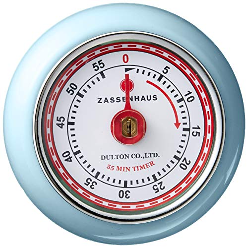 Zassenhaus Magnetic Retro Kitchen Timer, Classic Mechanical Cooking Timer (Light Blue) by Zassenhaus - Image 3