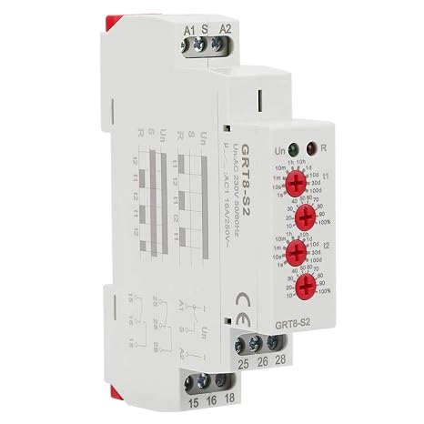 GRT8 S2 Mini Asymmetric Cycle Timer Relay - Precise Timing, Wide Delay Range, Easy Installation for Home, Industrial Applications
