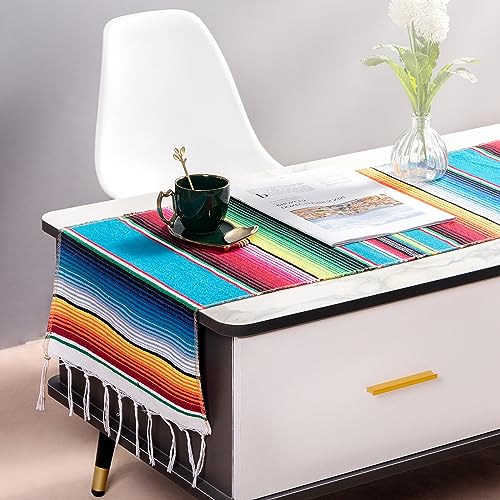 Mexican Table Runner 1Pack 14 x 84 Inches Fiesta Mexican Theme Party Decoration for Cinco de Mayo Fiesta Party Serape Zarape Table Runner by Airooglee - Image 4