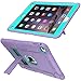 BENTOBEN Case for iPad Air 2, Hybrid Shockproof Cases with Kickstand Rugged Triple-Layer Shock Resistant Drop Proof Protective Tablet Cover for iPad Air 2 (A1566 A1567) 2014 Released, Purple/Green