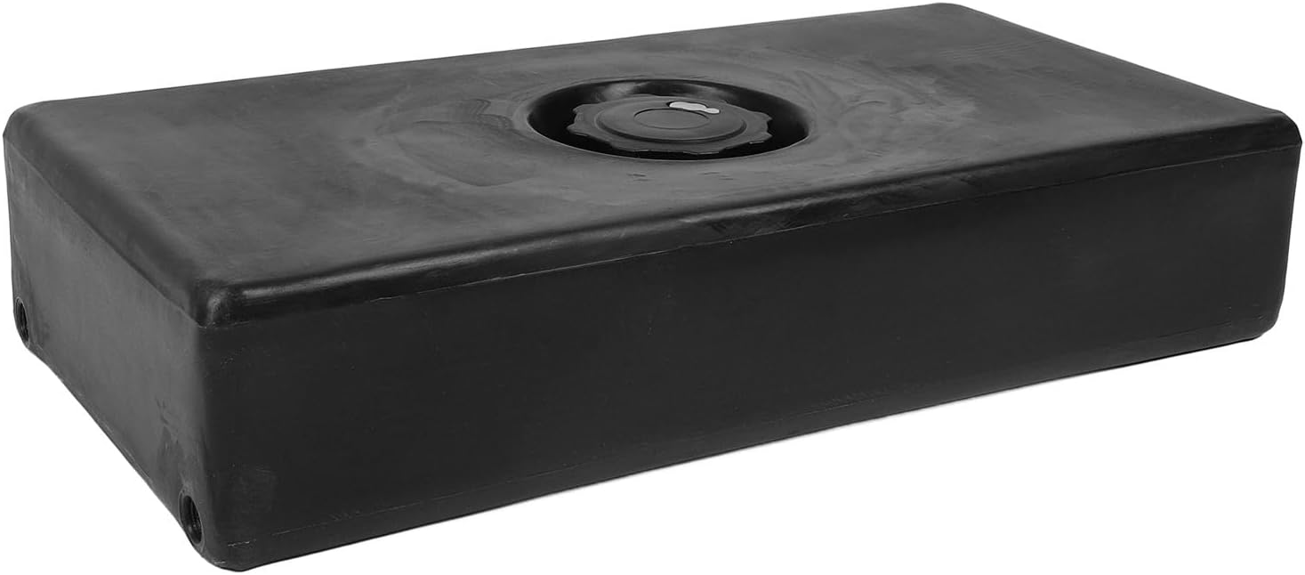 Dan&Dre RV Water Storage Tank, 8 Gallons 26 x 13.4 x 5.5in Black LLDPE Leakproof Impact, with 85mm Large Diameter Inlet, for RVs Trailers Campers Boats Yachts