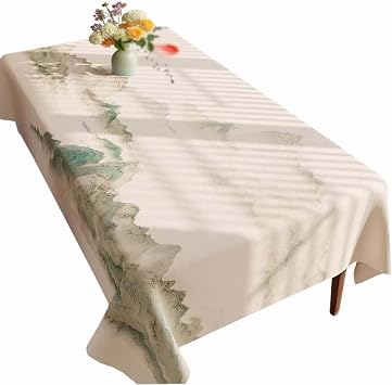 Waterproof PVC Rectangular Tablecloth 35x59in, Oilproof, Stain Resistant Table Cloth, Wipeable Table Covers for Dining, Camping, Picnic, Outdoor Use