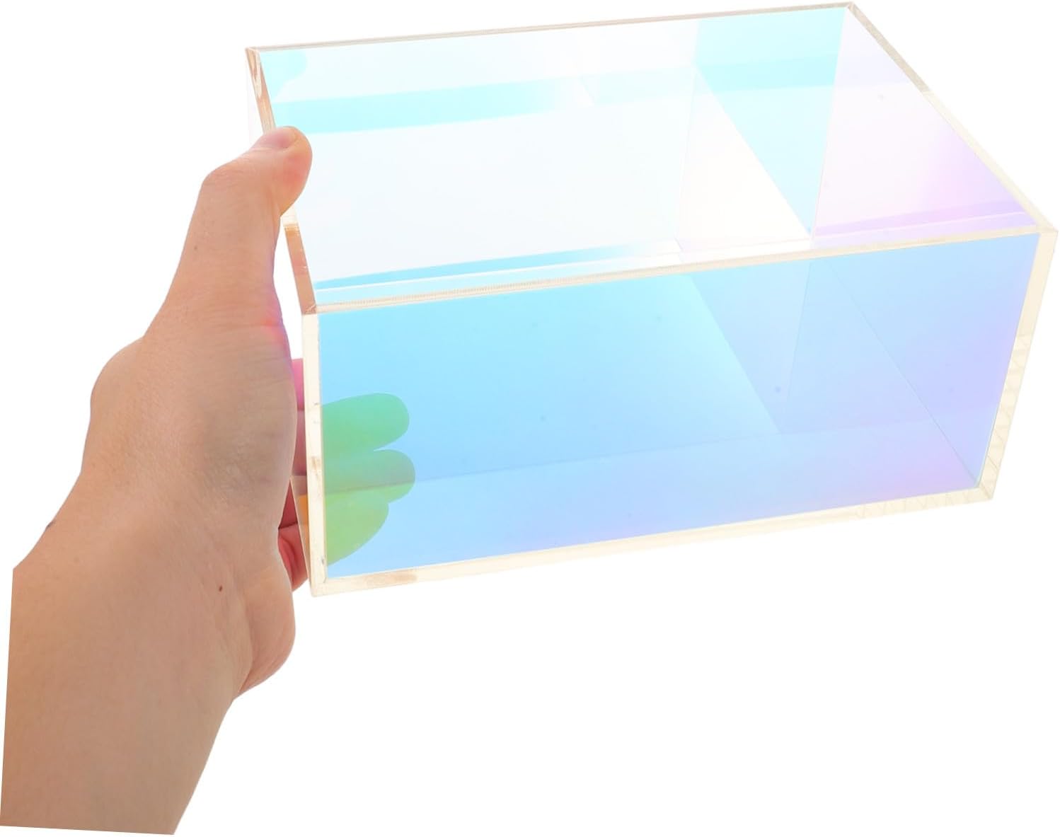 Minimalist Acrylic Tissue Box Holder with Rounded Burr-Free Edges, Smooth Surface, Rectangle Shape, Prevents Tissue Spills and Movement, for Desks and Bedrooms image 4
