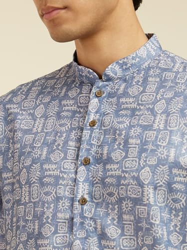 Image of DIWAS BY MANYAVAR Men's Cotton Blend Printed Kurta (1pc)