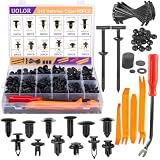 Uolor 335-tlg. Stoßfänger-Befestigungsclips-Set m. Upgrade-T-Kabelbindern, Kunststoff-Nieten & Retainer-Clips, 12 Größen Auto-Verkleidungsclips-Sortiment – für Tür/Kotflügel, VW/Opel/Ford/Toyota