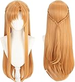 Sword Art Online Yuuki Asuna Cosplay Peluca Pelo Juego de Rol Halloween Navidad Cómic Convención Disfraz Fiesta Pelucas + Gorra de Peluca