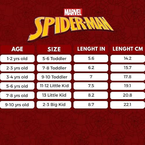 Josmo Spider-Man Plush Lined Slipper Shoes for Kids - Cozy Indoor House Shoes, Crimson Black, Size 13-1 Little Kid angle 6