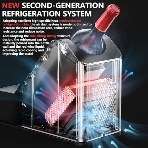 Refroidisseur de vin de table programmable 1-20 ℃ avec congélateur 96mm