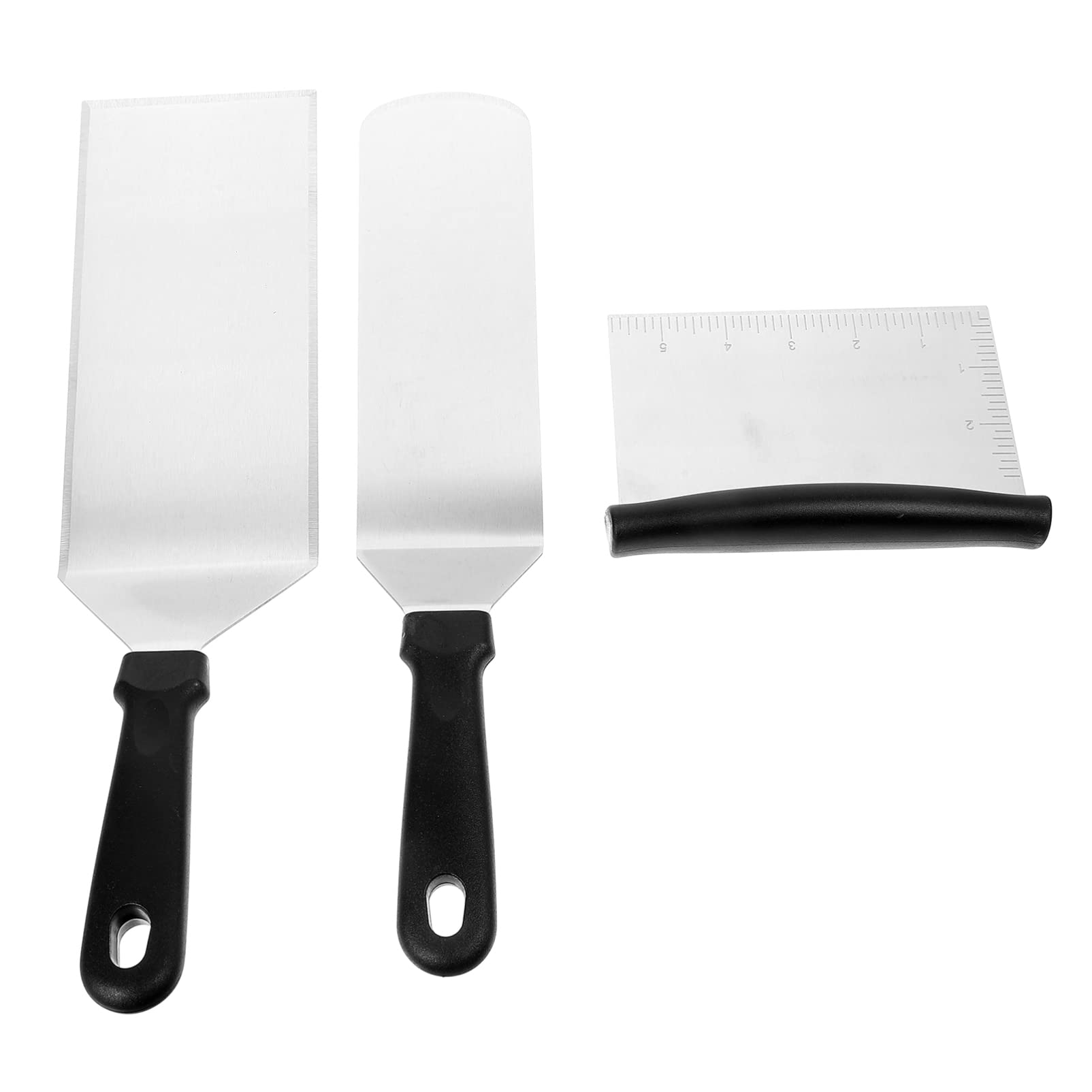 Gatuida Spatule Cuisine Set Manche en Pp en Acier Inoxydable Pelle à Frire pour Cuisson et Mélange Adapté pour Barbecue et Cuisson Four