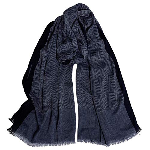 DAMILY - Pañuelo de algodón para hombre, de moda, otoño e invierno A-bleu Marine M Cover