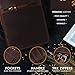 ELIZO Leather Bible Cover Case for Women and Men - Bible Bag Holder, Book Carrying Organizer Case, Bible Sleeve Accessories Protector (Kodiak, Large)