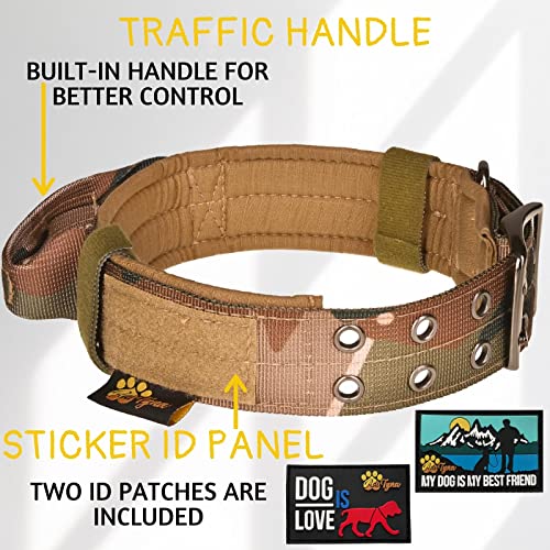 ADITYNA Heavy Duty Dog Collar with Handle - Camo Dog Collar for Extra-Large Dogs - Wide, Thick, Tactical, Soft Padded… - Image 4