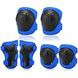 Lixada Kinder Knieschoner Set 6 in 1 Schutzausrüstung Kit mit Handgelenk Wachen Sicherheit Schutz Pads für Skateboard Skating
