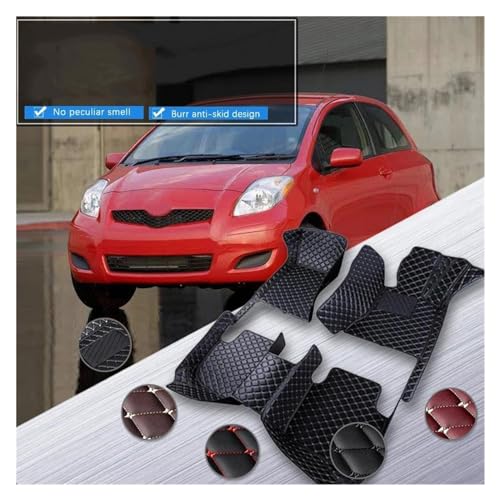 Tapis de sol pour Toyota Yaris XP90 3 portes protection auto marron - 2