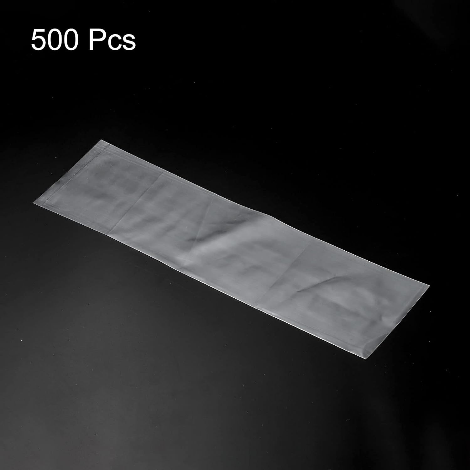PATIKIL Clear Flat Open Poly Bags PE Plastic 3 Mil 3x12 in for Hardware, Collectibles, Jewelry, Cards, Craft Supplies Pack of 500