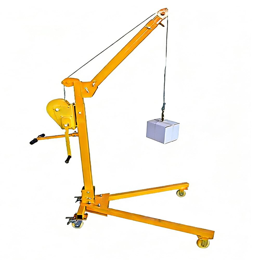 Portable Folding C with Manual Winch le Hoist for Worhop & Home Load Capaci 200/300/500 kgManual Lifting Equint