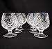 Set of 6 Russian Cut Crystal Cognac/Brandy Snifters Handmade