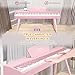 WENCAI 88 Key Fully Weighted Electric Piano Keyboard Hammer Action Full-size Digital Pianos for Beginner Professional Wooden Upright Piano with Sheet Music Stand Triple Pedal Supports USB-MIDI Pink