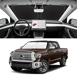 SLOGENTO Custom Fit Windshield Sun Shade for Toyota Tundra 2007-2026, Blocks UV &...