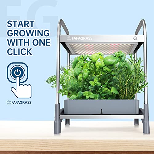Fafagrass Hydroponics Growing System 12 Pods Stackable Indoor Garden With 6L Removable Tank, Hydroponic Garden With Aeration Pump, 17’’ Height Smart Indoor Herb Garden With Grow Light For Kitchen #TOP2