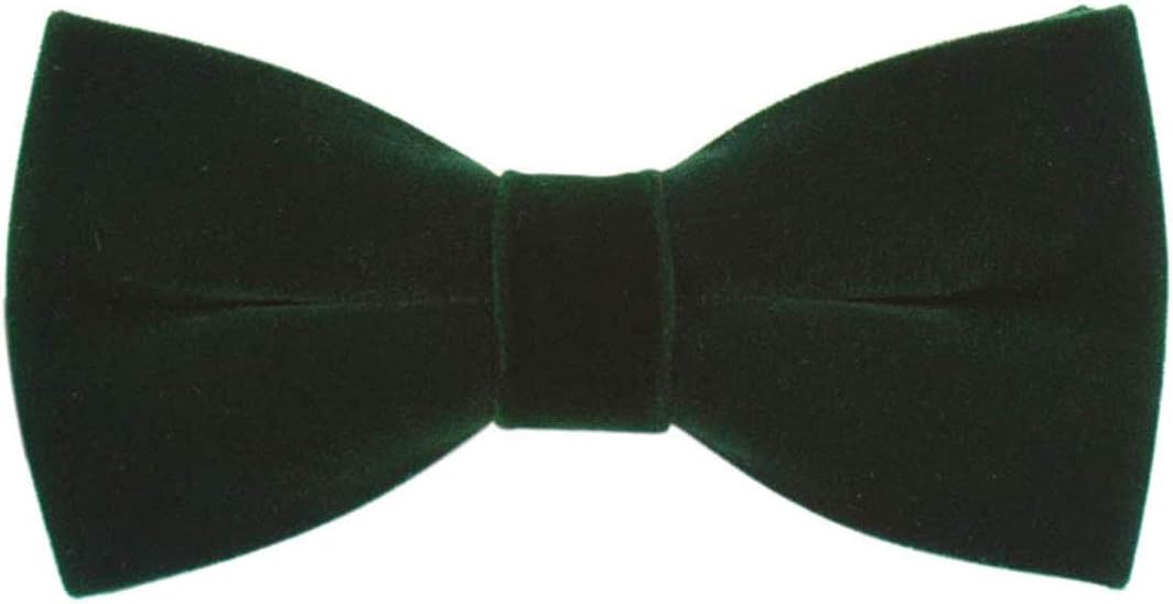 Mens Velvet Bow Tie Solid Color Formal Tuxedo Banquet Bowtie Pre-Tied Bow Tie