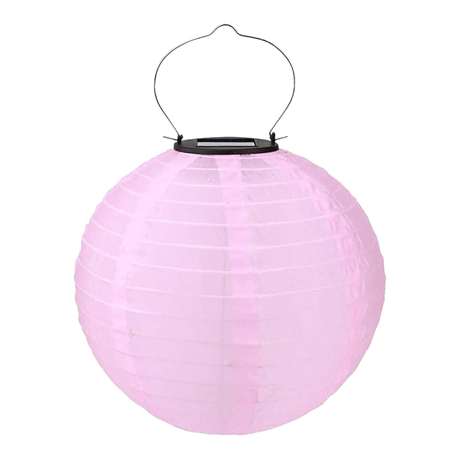 12 Inch Solar Powered Lanterns, Nylon Hanging Lanterns, LED Garden Decorative Light, Hanging Solar Santerns for Outdoor/Indoor