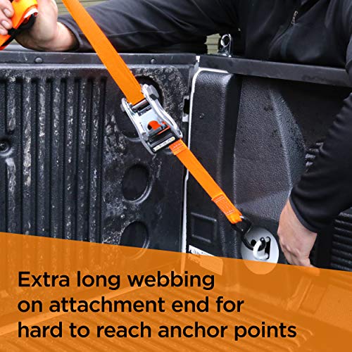 Smartstraps 14’ Premium Ratchet Straps, 4 Pack – 3,000Lbs Break Strength, 1,000Lbs Safe Work Load – Haul Heavy-Duty Loads Such As Boats And Appliances #TOP5
