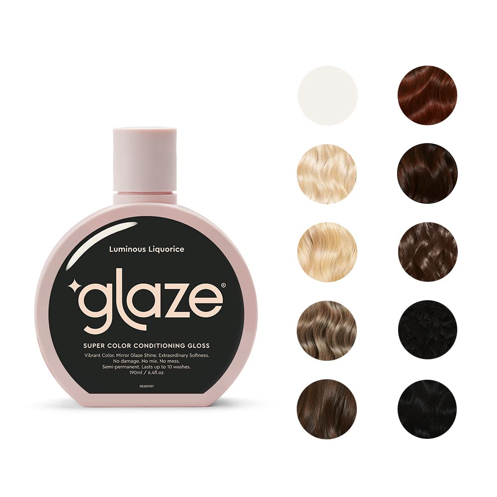 Glaze Super Color Conditioning Gloss 6.4fl.oz (2-3 Hair Treatments) Award Winning Hair Gloss Treatment & Semi-Permanent Hair Dye. No mix, no mess hair mask colorant - guaranteed results in 10 minutes : Beauty & Personal Care