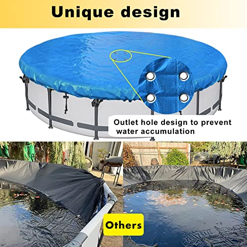 Sihaian Round Pool Cover 12-15Ft Solar Covers For Above Ground Pools Round Pool Weather Cover Waterproof And Dust-Proof Pool Covers Suitable For Trampolines And Swimming Pool(14 Ft Blue) #TOP3
