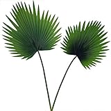 Supla 2 Pcs 2 size Artificial Fan Palm Spray in Green Artificial Greenery for Floral Arrangement