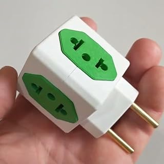 Benjamin Kit 3 Adaptadores de Tomada Universal 10A/20A Cubo 3D, 4 Entradas, Tomada Padrão Novo e Antigo - Para Eletrodomésticos, Computadores, Carregadores, Secadores, Airfryer - Bivolt (110V/220V)