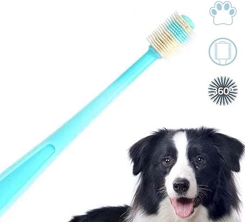 Miniatura 9 de KnocKconK Cepillo de dientes para gatos con mini cabeza suave, cepillo de dientes de dedo de 360 grado de silicona suave para mascotas, cepillo