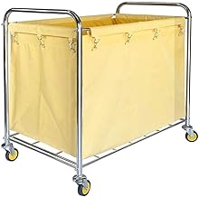 Service CarCart Collecting Vehicles Recycling VehiclesYellow Laundry Collector Multi-Function Cleaning Service Car Stainless Steel Laundry Trolley ble