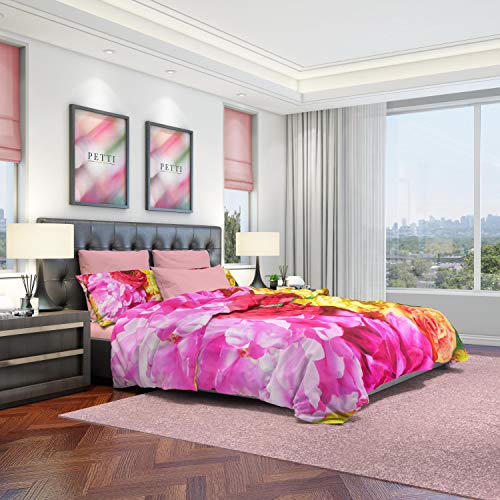 PETTI Artigiani Italiani Duvet Cover, Bedding Set, Satin, 100% Made in Italy, Tropical Large, Super King (250x200 cm) - Image 3
