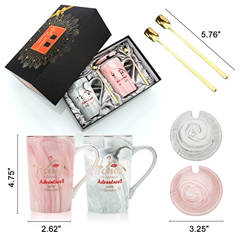 Housewarming Presents For New Home - Unique House Warming Gifts Ideas - New Home New Adventure New Memories Couple Coffee Mug Set #TOP5