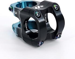 BESNIN Vástago de bicicleta de 0 grados 31,8 mm para manillar de 35 mm, vástago corto de bicicleta de dos tonos, vástago de bicicleta colorido