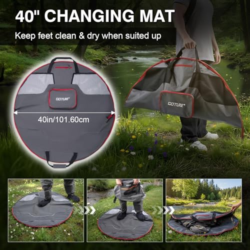 Image of Goture 5-Layer Breathable Stocking Foot Waders & Waist Gear, 5 Sizes