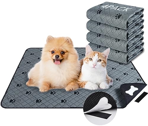 ColorfulLaVie Reusable Pee Pads for Dogs, Washable Puppy Pee Pads Waterproof Dog Training Pads, Fast Absorbent Pet Pads for Dog Bed Mats, Anti-Slip Pet Training Pads with Hook&Loop Pet Supplies