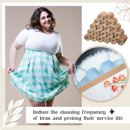Image of Toulite 20 Pcs Bra Liners for Sweat, 3 Layer Washable Rectangle Cotton Under Breasts Pads for Women Absorb Sweating
