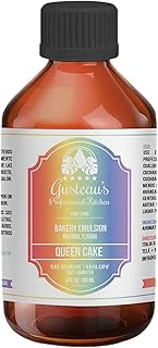 Gusteau's - Queen Cake Flavor Bakery Emulsion, 4 fl oz (100ml) Alcohol Free, Sugar Free, Kosher (Queen Cake)