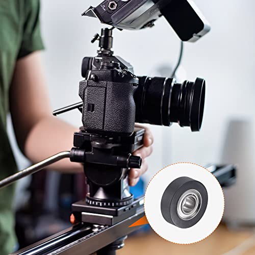 2 PCS Guia Polia Roda Flat Groove 5mm Eixo Furo 16mm Diâmetro Pu Revestido