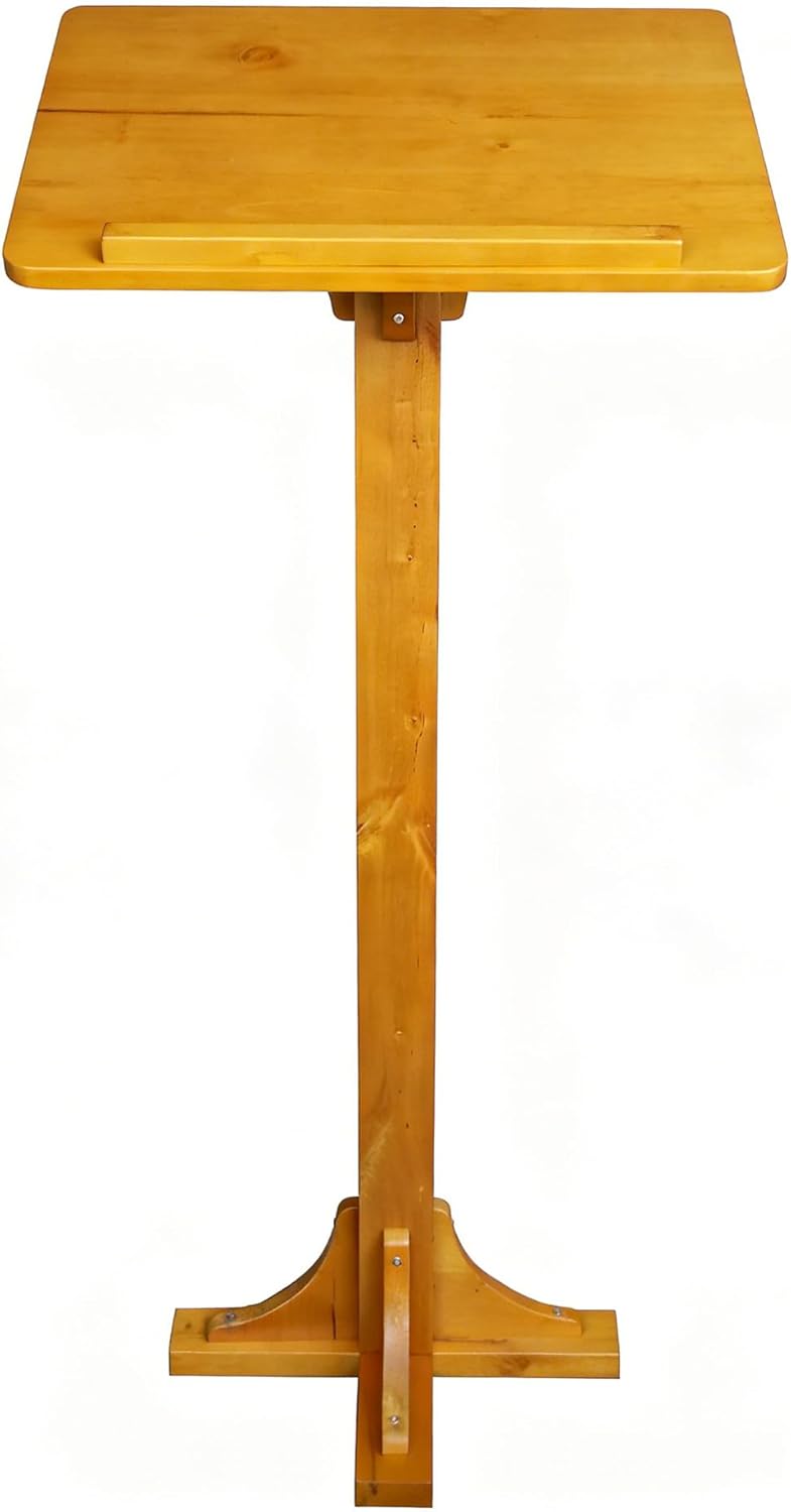 FixtureDisplays® Birch Wood Podium, Pulpit, Floor-Standing Lectern for School, Church, Business, Speech, 41.5" Height 119807NEW-NPF