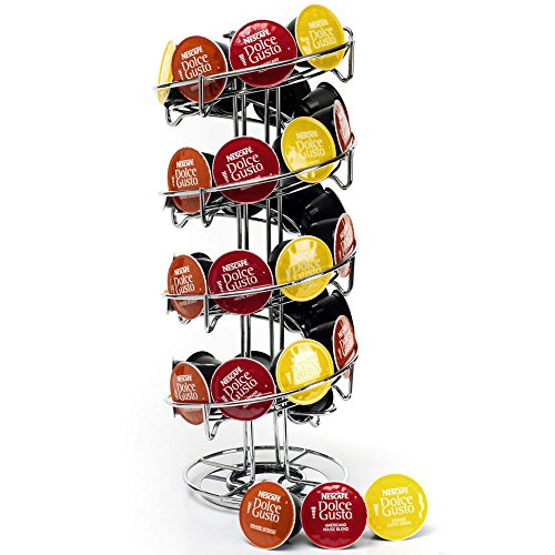 Porta Cápsula café Suporte Espiral giratório metal 40 Cápsulas Universal GT303 - Lorben