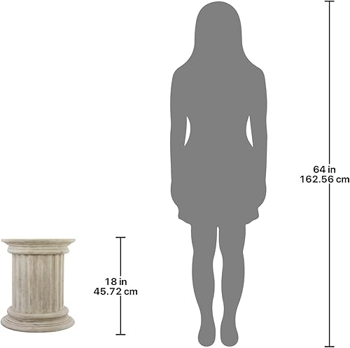 Vista 29 de Design Toscano NE60510 Apollo Belvedere Busto y pedestal romano zócalo, acabado de piedra sintética Imperio Romano
