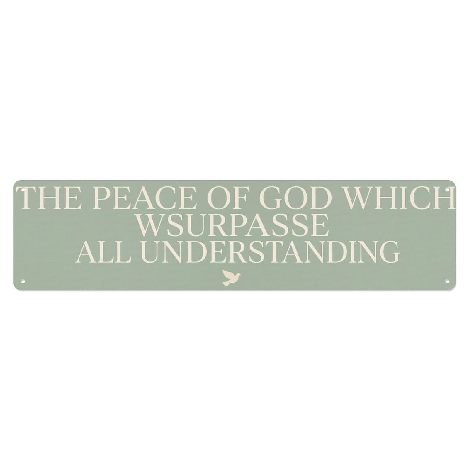 Peace Surpasses Understanding Scripture Metal Tin Sign