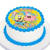 Kardasis Bob l’Éponge Disque Sucre 20cm Déco Gâteau Comestible Anniversaire